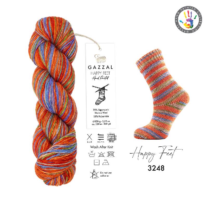 Příze Gazzal Happy Feet 3248