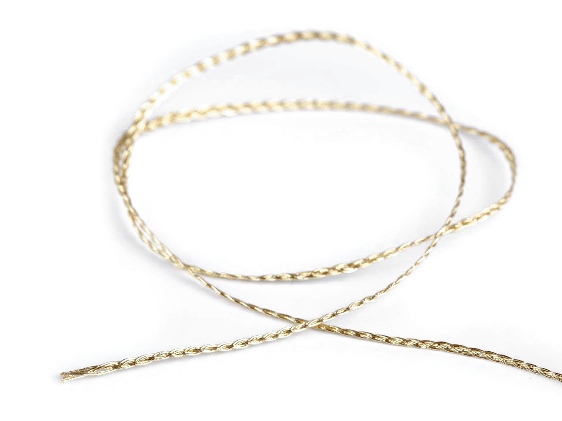 Vánoční lurexová šňůrka plochá šíře 1,2 mm 