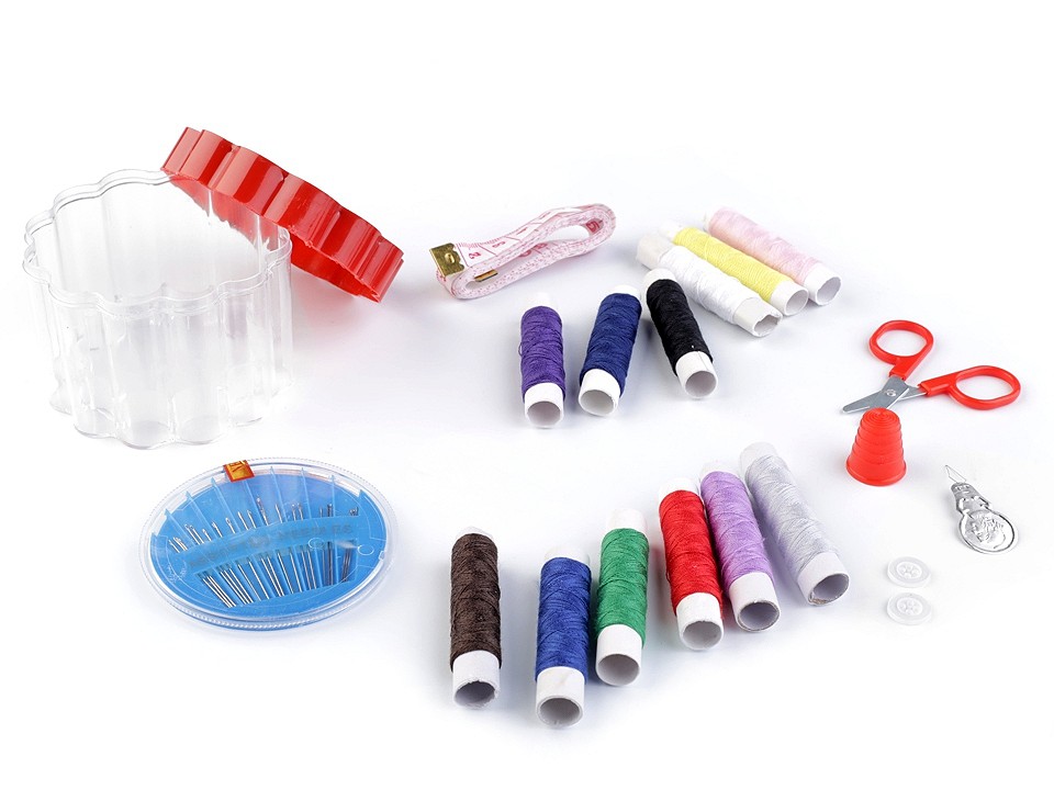 Šitíčko v plastové dóze čevené