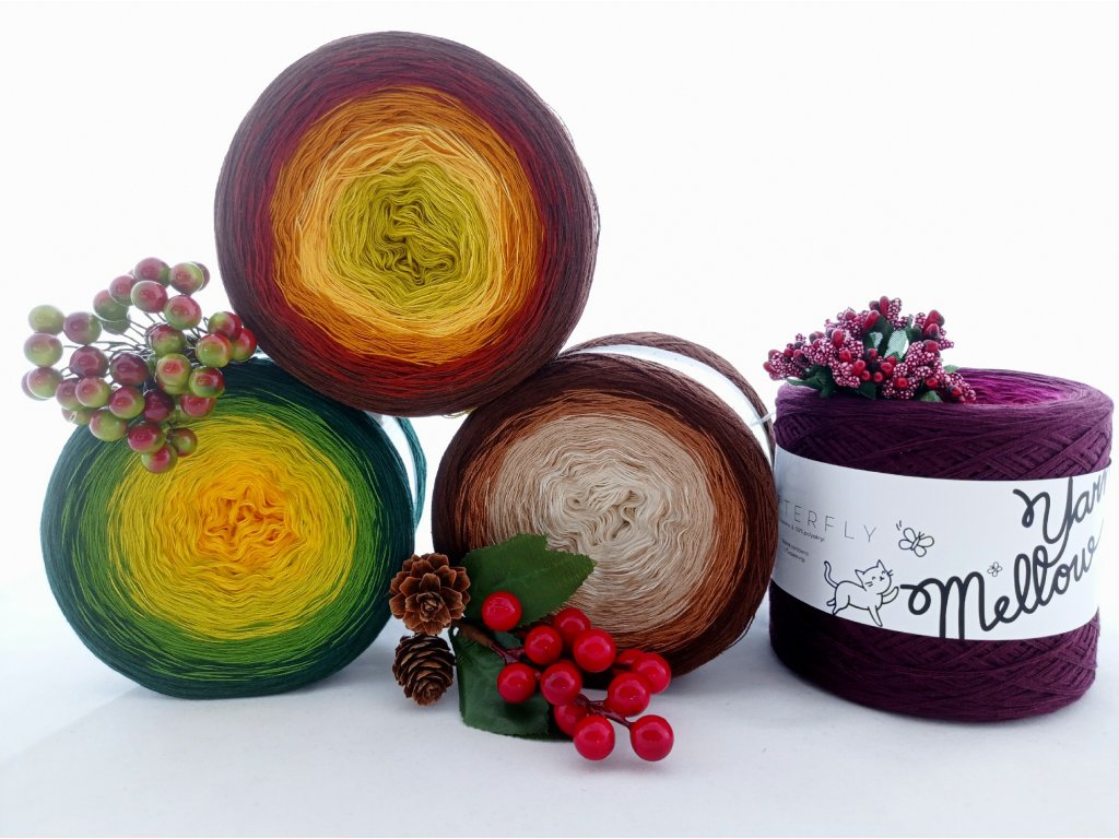 Příze YarnMellow Butterfly 075 Zelený háj