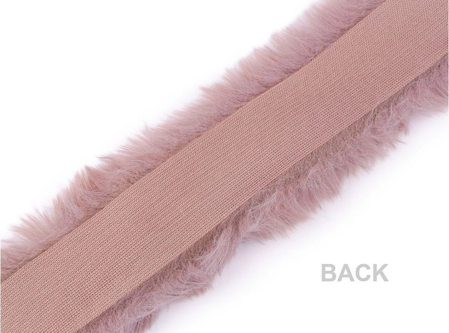 Dekorační kožešina šíře 5 cm, délka 100 cm - hořčicová 