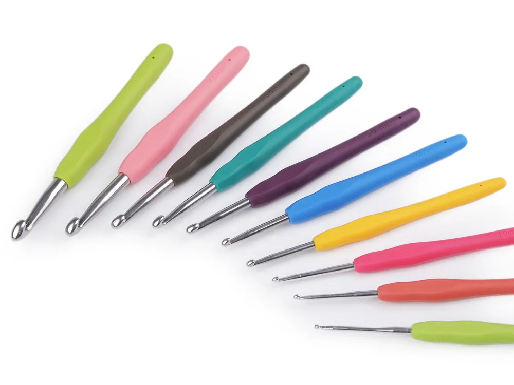 Sada háčků se silikonovou rukojetí - 10 ks (2 - 8mm)
