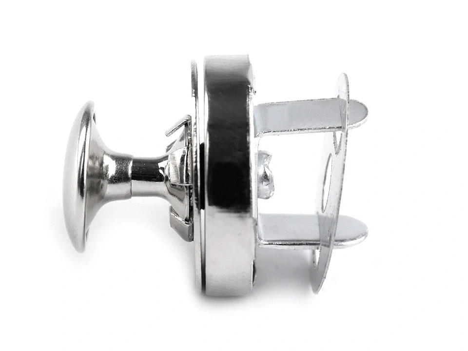 Magnetické zapínání 1,8 cm s nýtkem - černý nikl