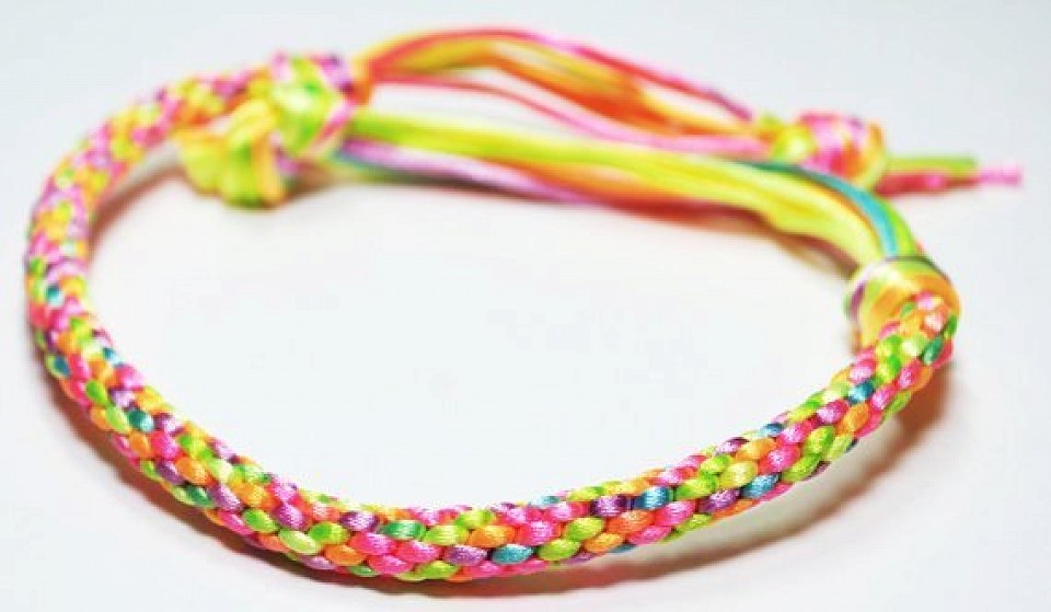 Saténová šňůrka - průměr 2 mm - multikolor