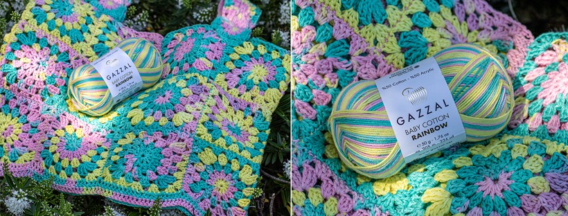 Příze Gazzal Baby Cotton Rainbow 481