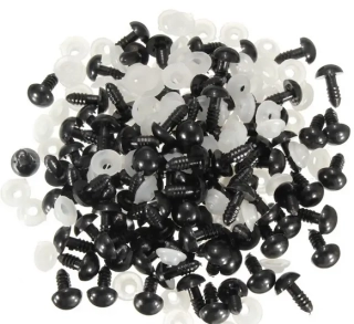 Očička bezpečnostní 1,4 cm černá - 2 ks