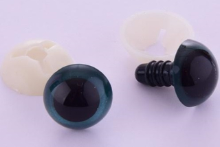 Očička bezpečnostní 1 cm metalická šedá - 2 ks