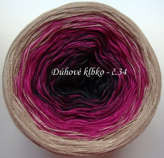 Duhové klubíčko 034, 3nitka 750 m