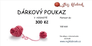 Dárkový poukaz v hodnotě 300 Kč