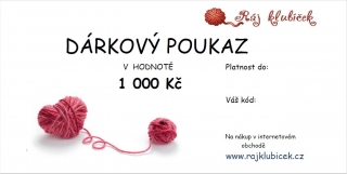 Dárkový poukaz v hodnotě 1000 Kč
