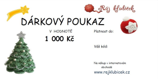 Dárkový poukaz VÁNOČNÍ v hodnotě 1000 Kč