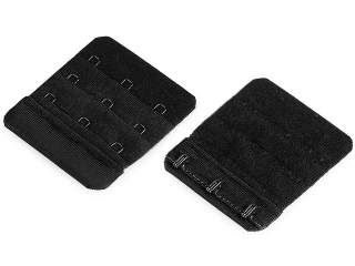 Prodloužení obvodu podprsenky třířadé, šíře 50 mm, černá