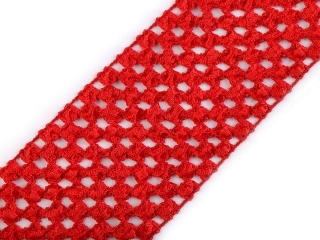 Síťovaná pruženka šíře 7 cm - červená