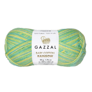 Příze Gazzal Baby Cotton Rainbow 480