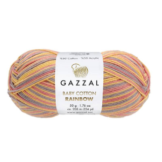 Příze Gazzal Baby Cotton Rainbow 487