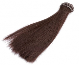 Vlasy pro panenku S 20cm - č. 2 hnědé
