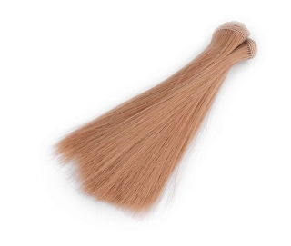 Vlasy pro panenku S 15cm - č. 2 světle hnědá