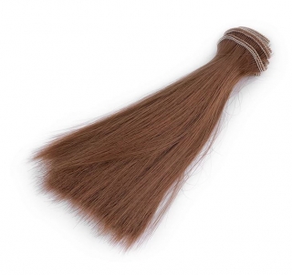 Vlasy pro panenku S 15cm - č. 3 hnědá