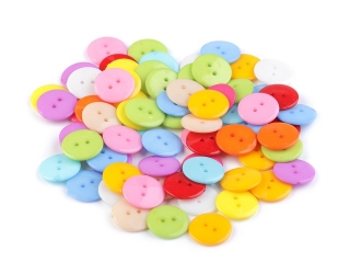 Knoflík plastový různé barvy 18 mm