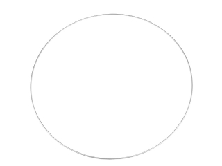 Kovový kruh na lapač snů - průměr 60 cm, stříbrný lakovaný