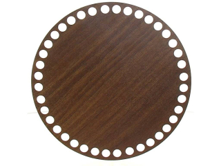 Dno na košík kruh 15 cm ořech
