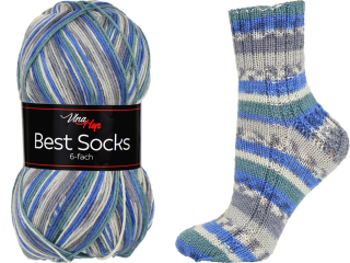 Příze Vlna Hep Best Socks 6-fach 7373