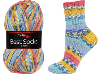 Příze Vlna Hep Best Socks 6-fach 7374