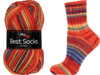 Příze Vlna Hep Best Socks 6-fach 7375