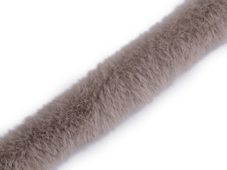 Dekorační kožešina šíře 3 cm, délka 100 cm - světle béžová