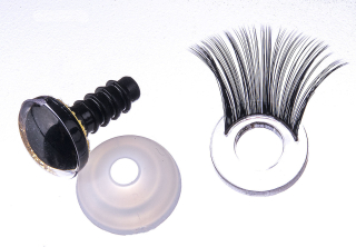 Očička 3D glitrová s řasami 16 mm, 2 ks