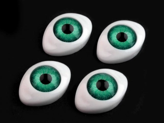 Očička nalepovací 16 x 23 mm - 2ks zelené