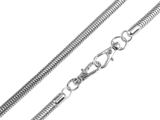 Řetízek na kabelky kulatý s karabinou, délka 120 cm, průměr 6,5 mm